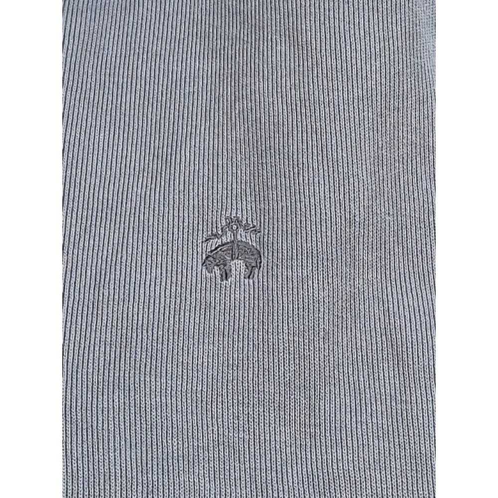 Brooks Brothers Sweater Mens Medium Gray 1/4 Zip Pullover Sweater 100% Cotton - Picture 5 of 11